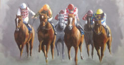 Race Horses Painting